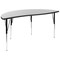 Flash Furniture 60 W, 60 L, 30.25 H, Chrome, Laminate, Particleboard, Plastic, Steel XU-GRP-16CH-A60-HCIRC-GY-T-A-GG - alternate 6